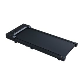 2.5HP Under Desk Treadmill, Portable Walking Pad for Home & Office, Compact Running & Walking Machine with Remote Control, LED Display, Black