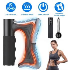 Multi-Mode Rechargeable Body Massager, Adjustable Heating & Vibration Modes, Curved Handheld Massage Tool with Storage Pouch for Daily Body Comfort