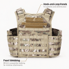 Camouflage Training Vest Carrier with Front Webbing and Shoulder Straps