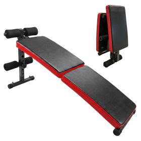 Multi-Position Adjustable Utility Bench for Home Gym Weightlifting and Strength Training, Sit-up Chair Collapsible Design