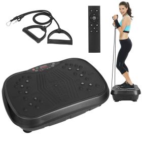 Vibration Exercise Machine Vibrating Plate Platform Whole Body Fitness Vibration Workout Equipment with 120 Speeds 1-20Mins Timer Resistant Bands Remo