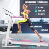 Compact Folding Treadmill for Home - 2.5HP Quiet Brushless Motor, 3-Level Incline, 7.5 MPH, Shock Absorption, Space-Saving Design for Running