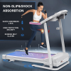 Compact Folding Treadmill for Home - 2.5HP Quiet Brushless Motor, 3-Level Incline, 7.5 MPH, Shock Absorption, Space-Saving Design for Running
