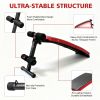 Multi-Position Adjustable Utility Bench for Home Gym Weightlifting and Strength Training, Sit-up Chair Collapsible Design