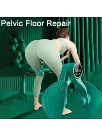 Inner Thigh Exerciser and Pelvic Floor Kegel Trainer with Resistance Bands and LED Counter - 3 Intensity Levels - Home Gym Equipment for Toning and St (Color: Green)