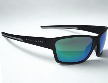 Alexander Wide Wrap Polarized Sunglasses (Color: Wide Wrap Polarized - Green Mirror)
