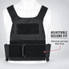 Tactical Training Vest Carrier, Adjustable Lightweight Workout Vest with Hook-and-Loop Panels and Modular Slots for Rucking