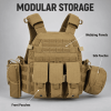 Modular Tactical Vest for Men, Adjustable Outdoor Training Chest Rig with MOLLE Webbing and Multi-Pouch Storage