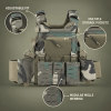 Modular Training Vest for Men, Adjustable Outdoor Utility Vest with MOLLE Webbing, Multiple Storage Pouches and Zippered Pocket for Hiking and Fitness