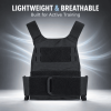 Tactical Training Vest Carrier, Adjustable Lightweight Workout Vest with Hook-and-Loop Panels and Modular Slots for Rucking