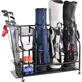 4 Golf Bag Organizer Garage Storage, Extra Large Golf Bag Storage Rack for Golf Bag, Golf Clubs and Golf Accessories, Golf Storage for Garage, Go (Option: Default Title)